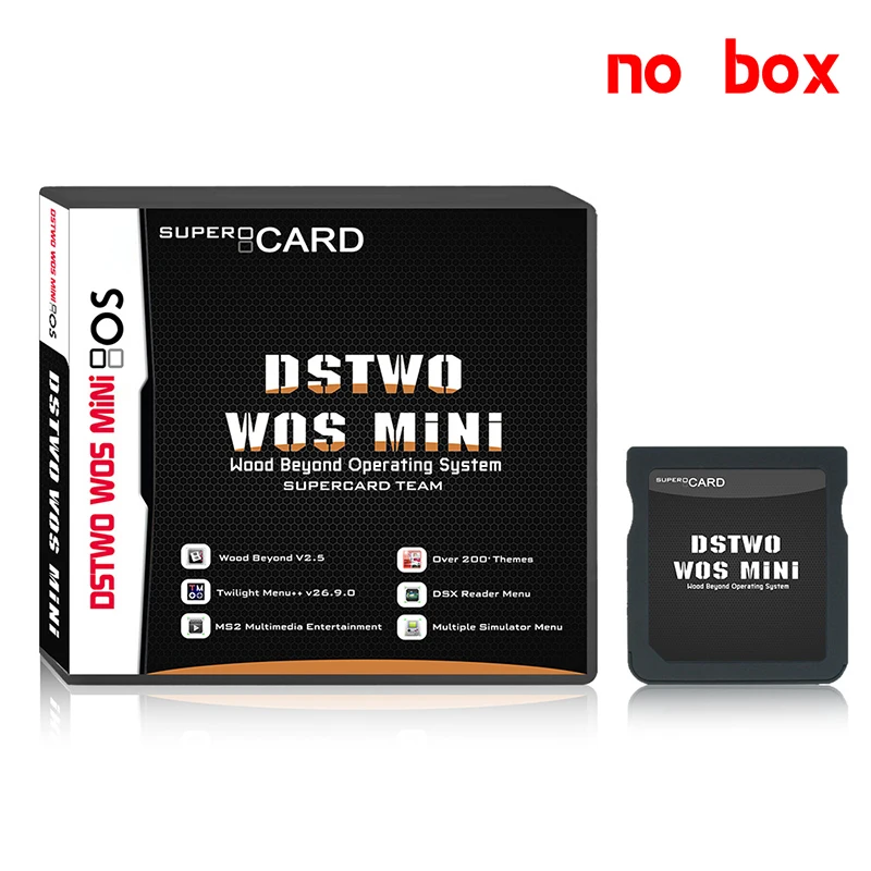 Imagem -04 - Dstwo-wos Mini Wood Game Super Card Além do Sistema Operacional 10000 Mais Nds Team Brings Menu Coleção Brinquedos de Presente Novo 1pc