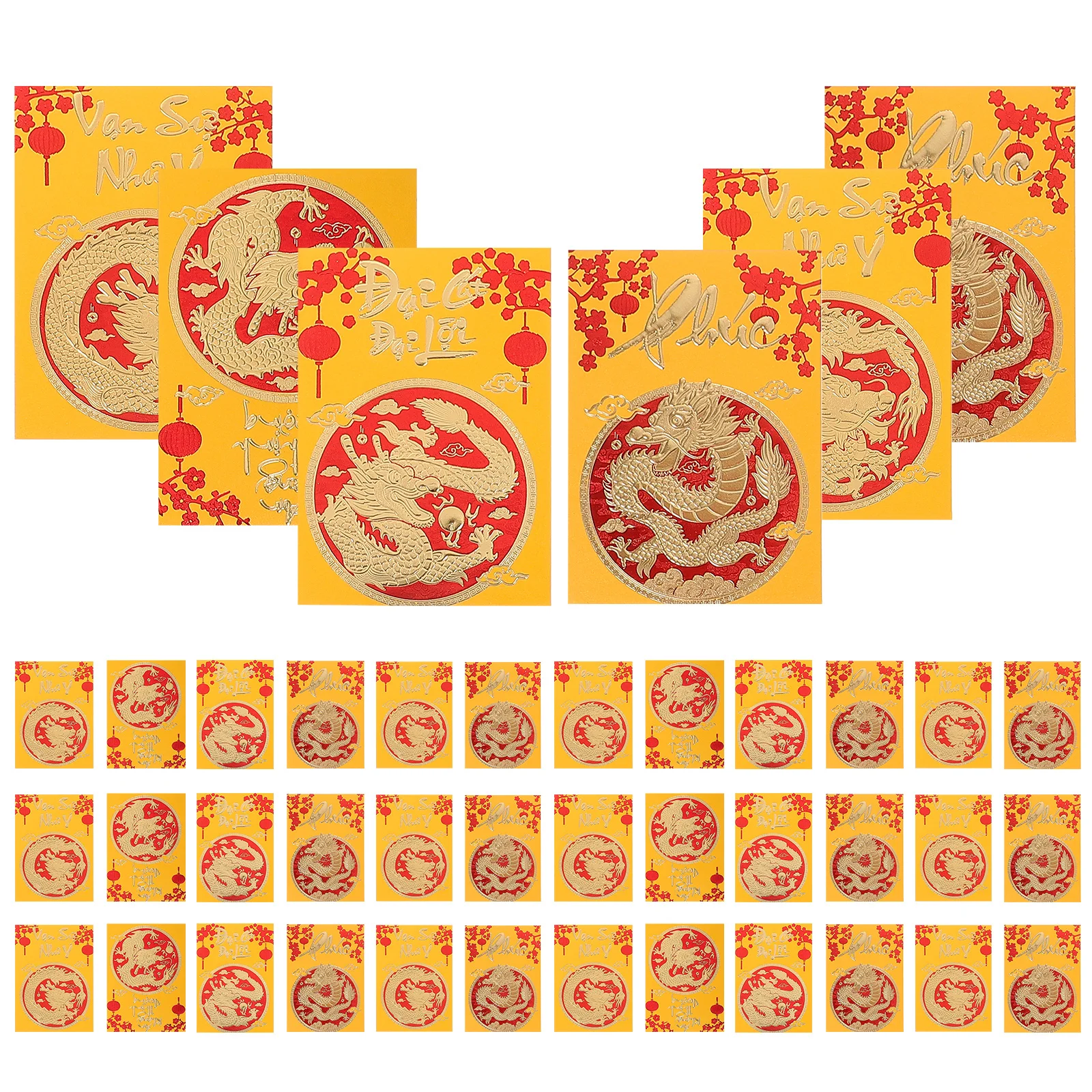 

Creative Red Packets 30Pcs Chinese Style Red Envelopes for Lunar New Year 2024 Year of Dragon Lucky Money Pockets Festive Gifts