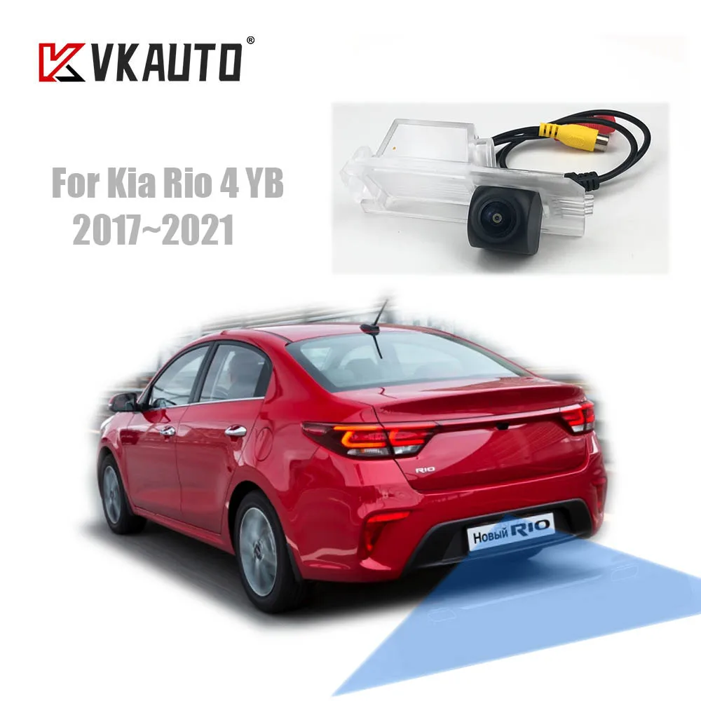 VKAUTO Fish Eye Rear View Camera For Kia Rio 4 Rio YB Pride YB Sedan 2017~2021 CCD HD Night Vision Reverse Parking Backup Camera