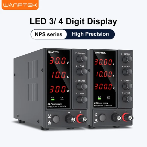 Imagen 1 del producto Wanptek fuente de alimentación CC de laboratorio ajustable 30V 60V 120V pantalla de dígitos regulador de voltaje fuente de alimentación de banco de laboratorio