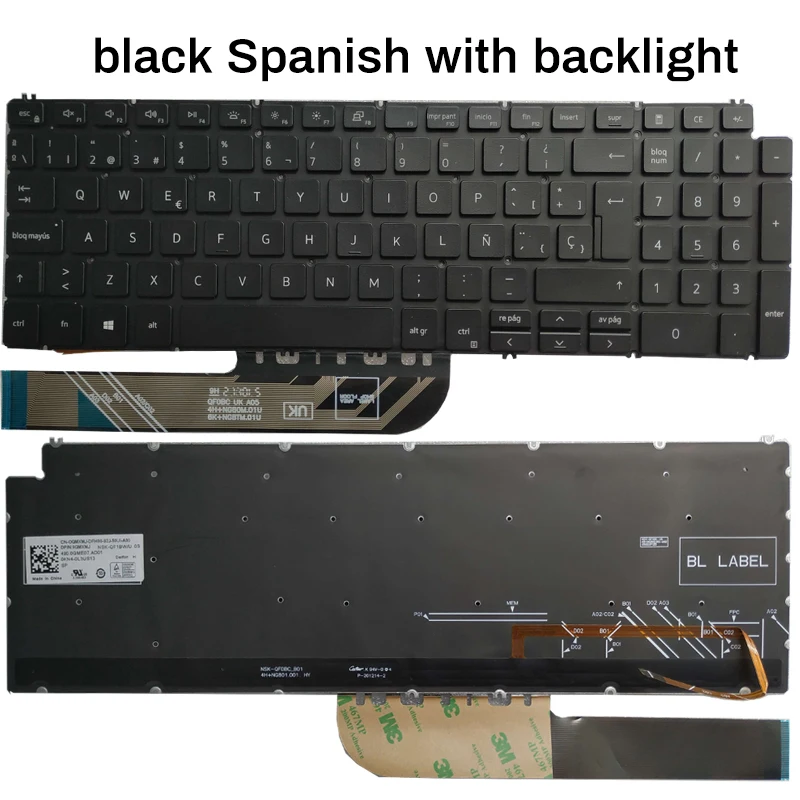 New for Dell Inspiron 15 7501 7591 7590 7500 7506 7706 7791 P90F P83F Vostro 15-5501 5502 P102F 5590 P88 US Laptop Keyboard