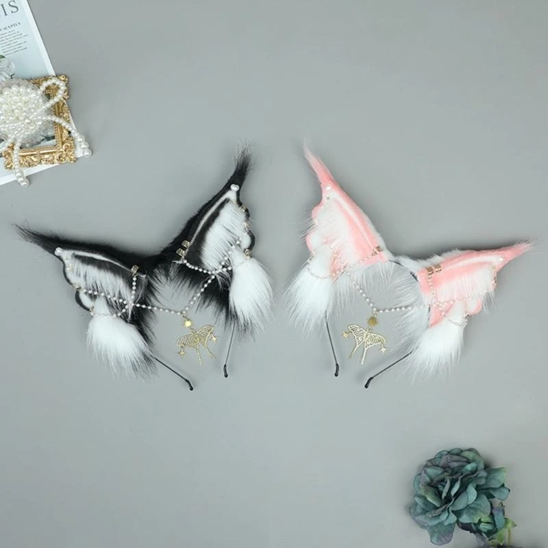 Fénits cosplay bandeau fausse oreille mignon confortable pour les vacances du festival des enfants des adultes