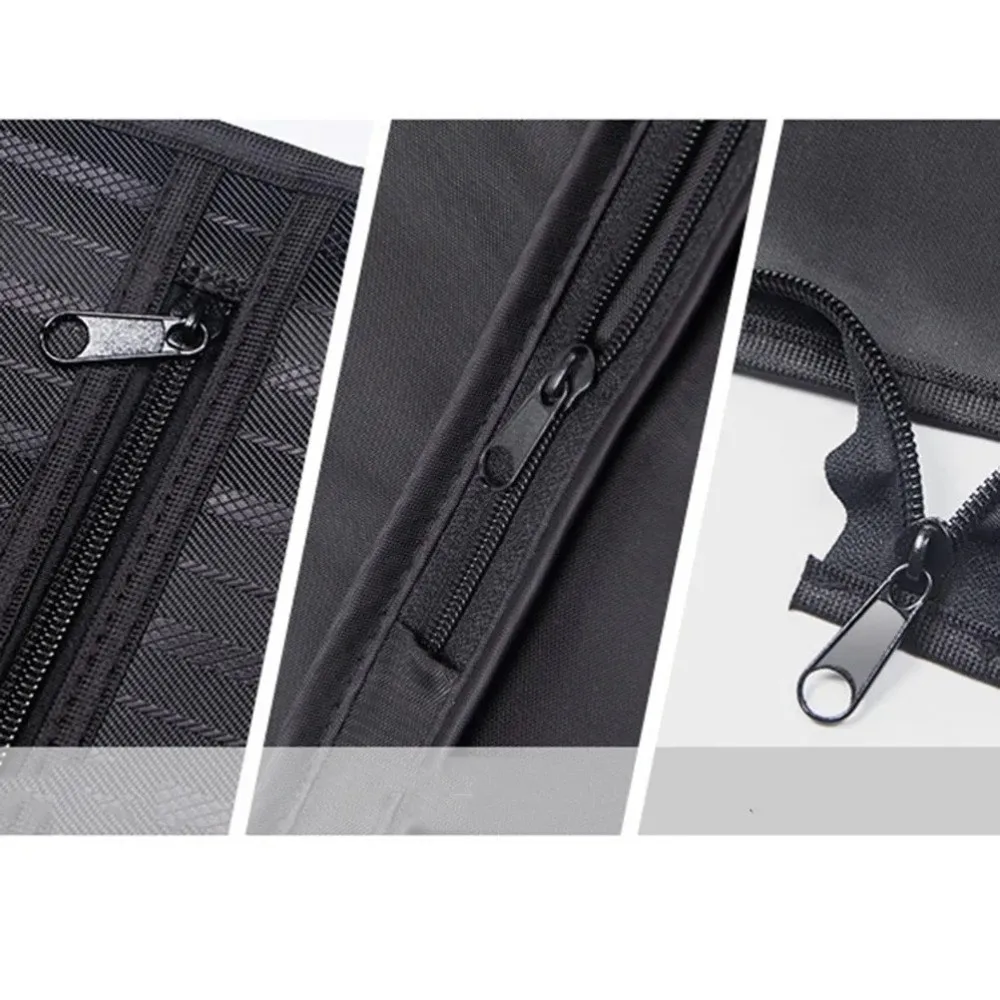 

Thickened Garment Bag Zipper Closure Oxford Cloth Suit Protection Case Striped Design Carry Handles Dust Cover