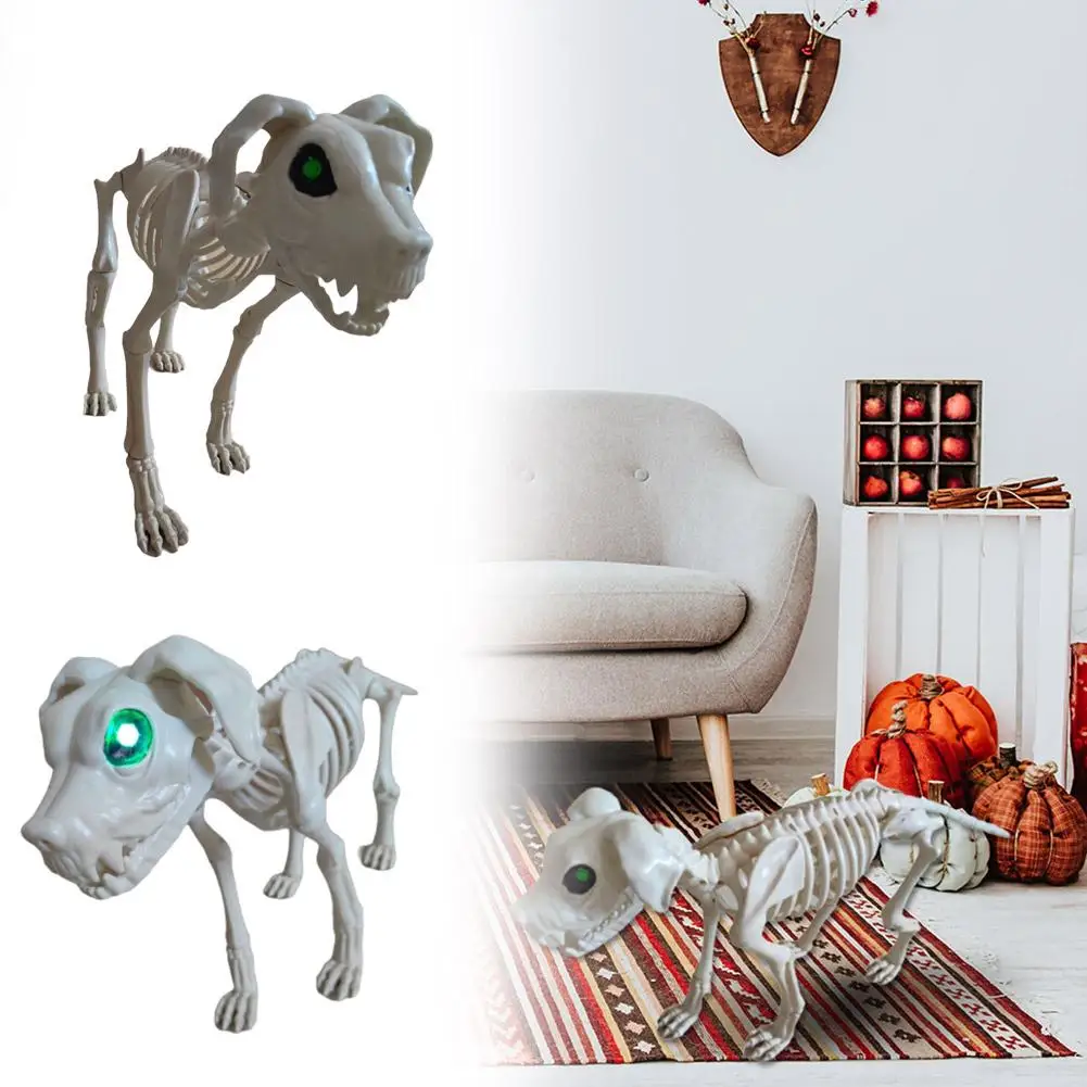 

Halloween Dog Skeleton With LED Flashing Light High Quality Simulation Animal Dog Skeleton Model For Halloween Party Bar De D3W6