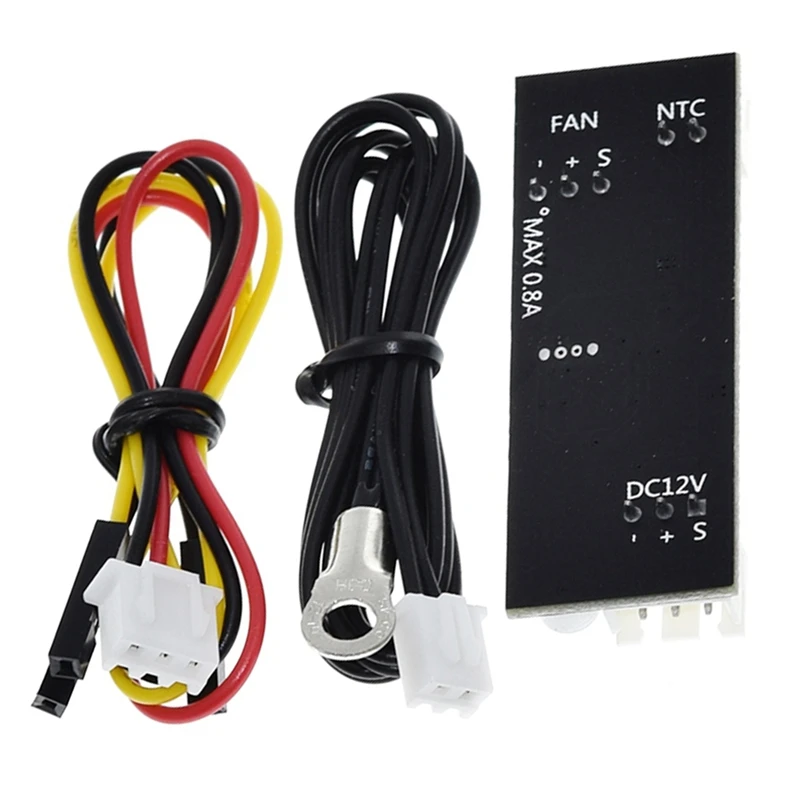 Single 12V 0.8A DC PWM 2-3 Wire Fan Temperature Control Speed Controller Chassis Computer Noise Reduction Module