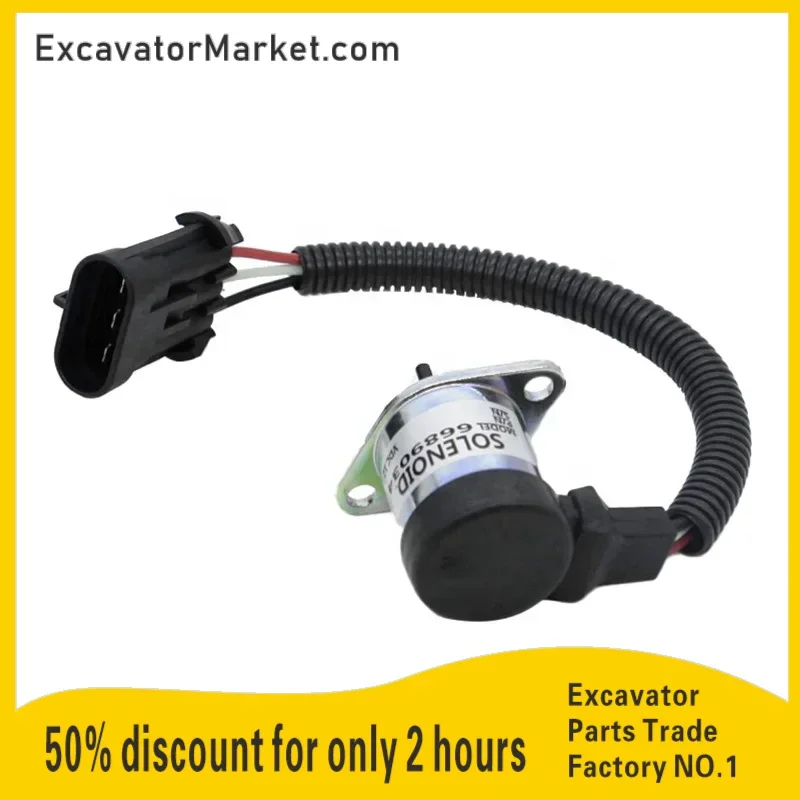 Excavator Accessories For Bobcat A300 S220 S250 S300 S330 6689034 12v Fuel Shutoff Solenoid 1g577-60011