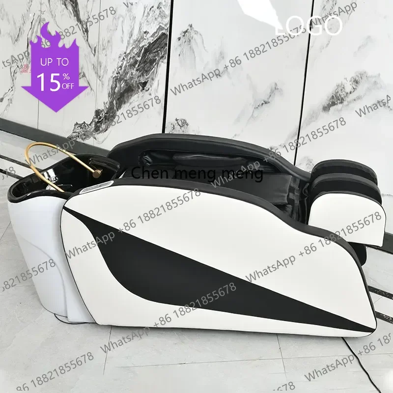 

D80 Hair Salon Power-driven Massage Shampoo Chairs Barbershop Multifunction Hairdressing Flush The Shampoo Bed Salon Furniture