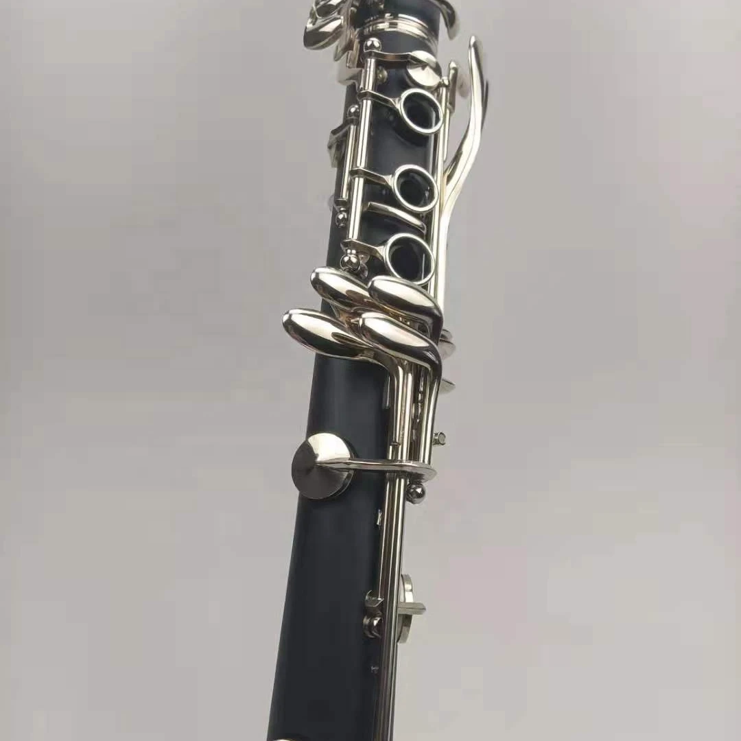 Bb Clarinet Hard Rubber Bakelite Body Woodwind Instrument For Beginner Learners School Band Daily Music Practice