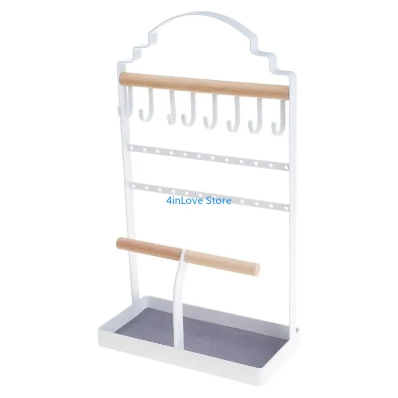 T4MD Metal Jewellery Holder Display Stand With Breating Handending Tower Rack Storage para Brincos Colares