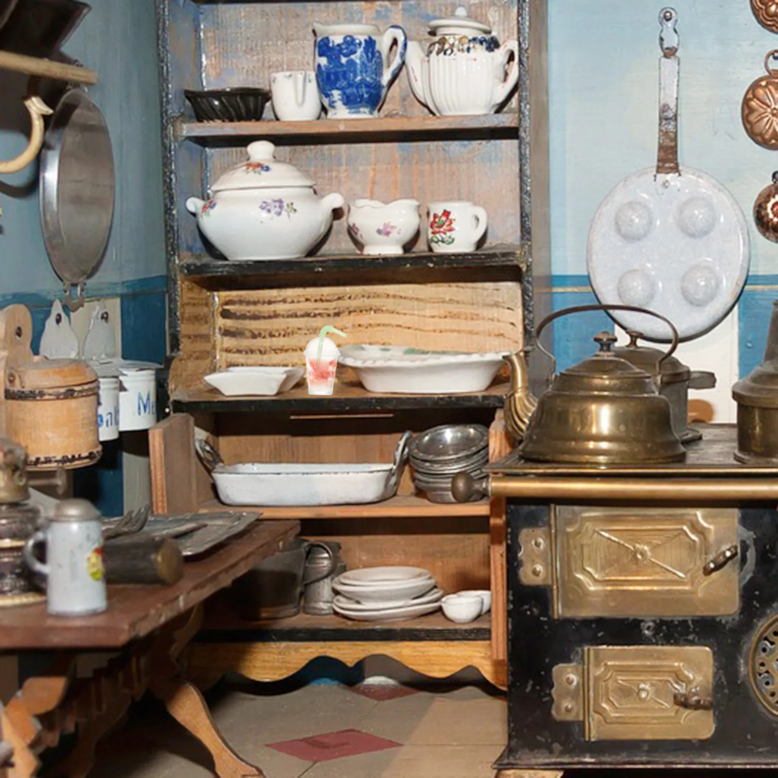 

Набор из 6 миниатюрных чашек для молочного чая из смолы для кукольного домика, декор для мини-дома, реквизит для DIY микроландшафта, милые реалистичные чашки-украшения