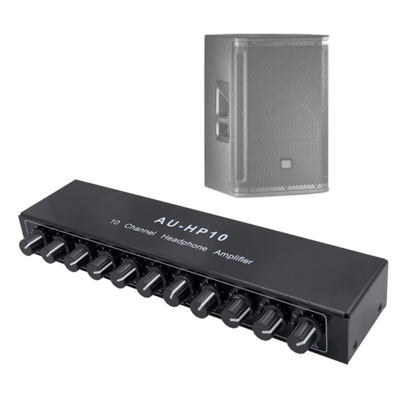 10 Channel Headphone Amplifier 3.5mm Independent Control Distributor