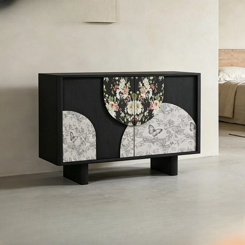 

Solid wood dining side cabinet Small apartment locker Locker Household entrance cabinet Decorative side cabinet