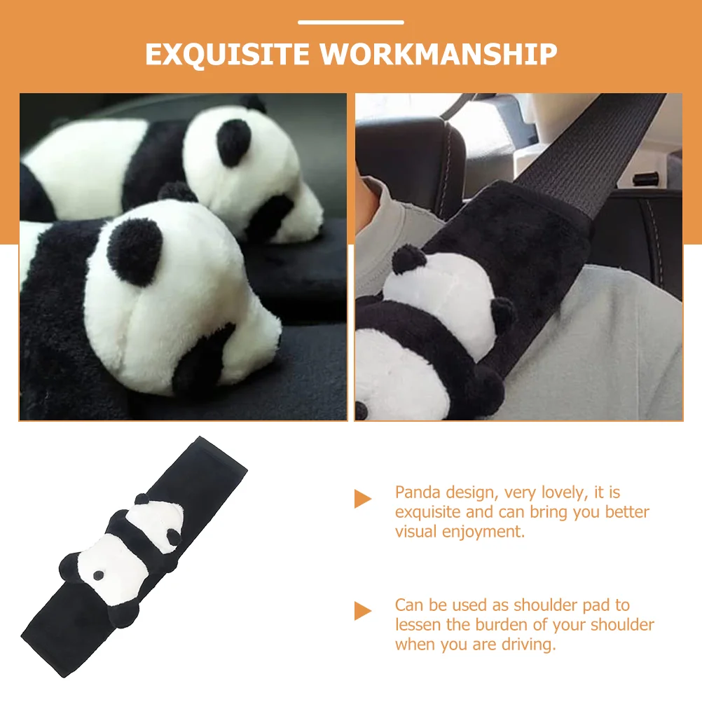 Car Cover Safety Belt Panda Cushion Auto Shoulder Pad Cover protector covers