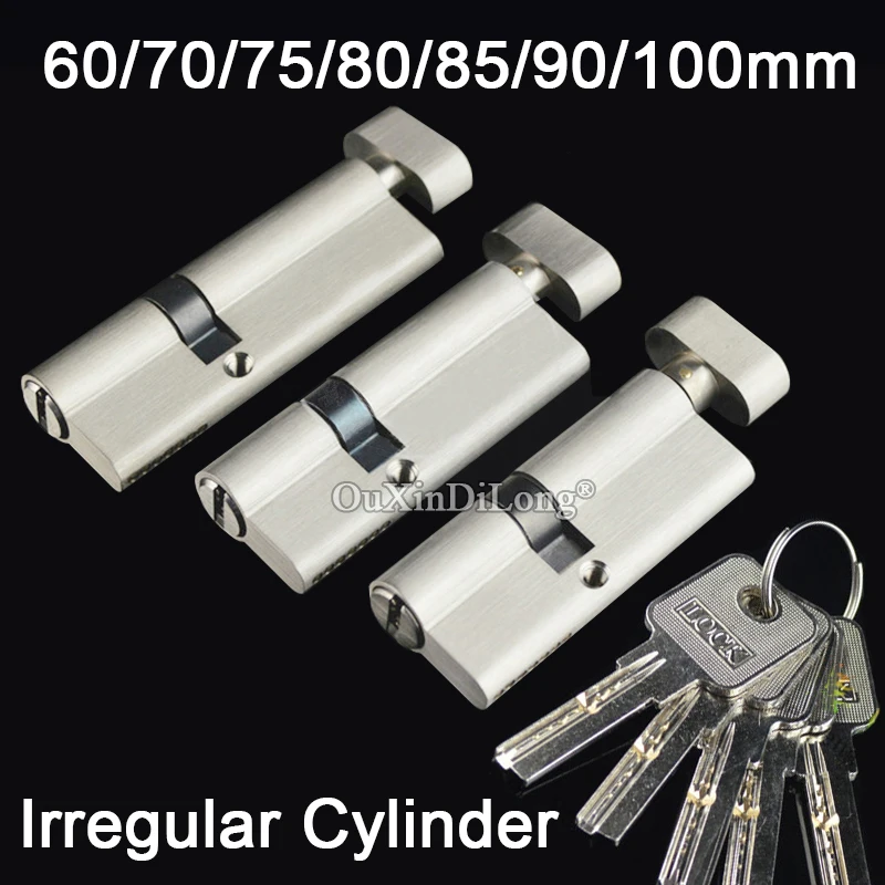 

1PCS Brass Partiality Lock Cylinder 60 70 75 80 85 90 100mm Door Lock Core Single Open Knobs Entrance Bedroom Door Lock Cylinder