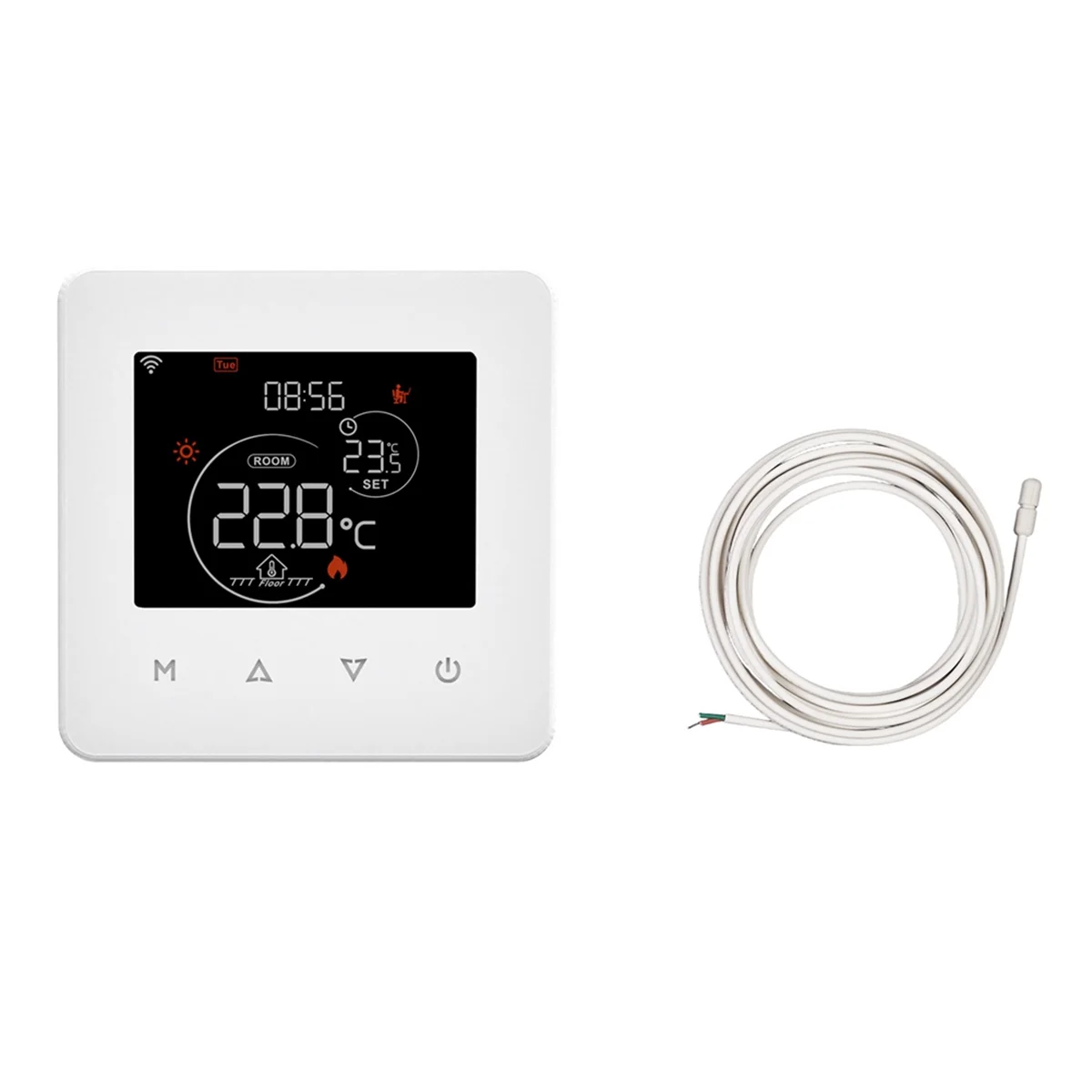 AB51 Tuya WiFi Thermostat Room Temperature Controller Electric Floor Heating Thermostat LED Touch Temperature Control Switch