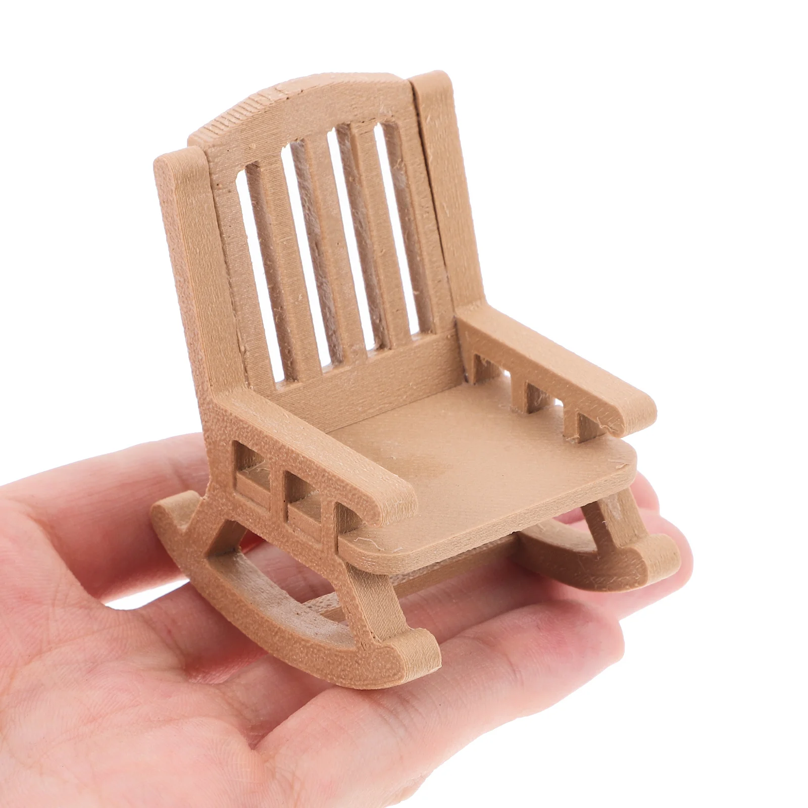 BESPORTBLE Mini-Schaukelstuhl-Set aus Kunststoff, Puppenhausmöbel, Vintage-Tisch und Stühle, Modell für Dekorationszubehör