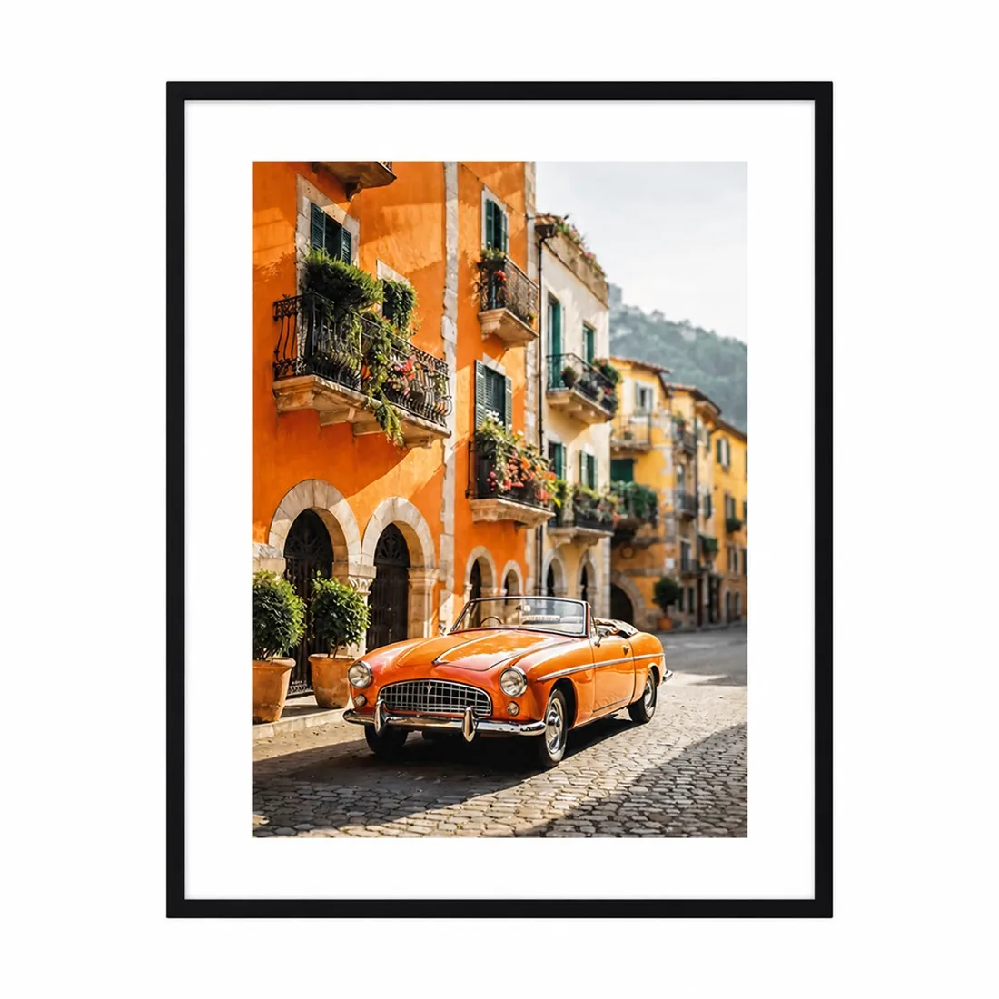 Vintage Car Italy Poster,Canvas Wall Print,Modern Art Illustration,High‑Grade Home Decoration Artwork for Bedroom,Living Room