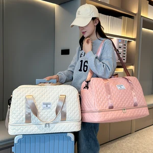 Rhombischer Mesh Dufile Bag Travel, große Kapazität, Sportfitness -Aufbewahrungstasche, Weekender über Nacht Tasche 8 Hauptverkaufs -Stoffreisen machen - №6