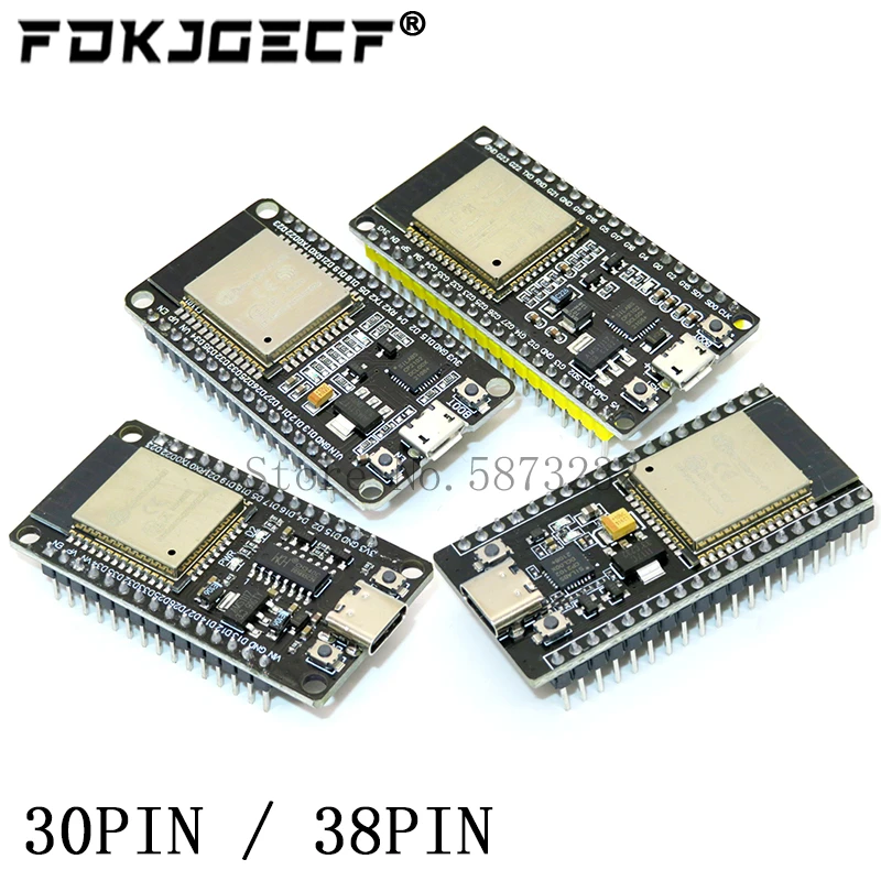 ESP-32S ESP-WROOM-32 ESP32 Development Board 30P/38P Bluetooth and WIFI Dual Core CPU with Low Power Consumption MCU ESP-32