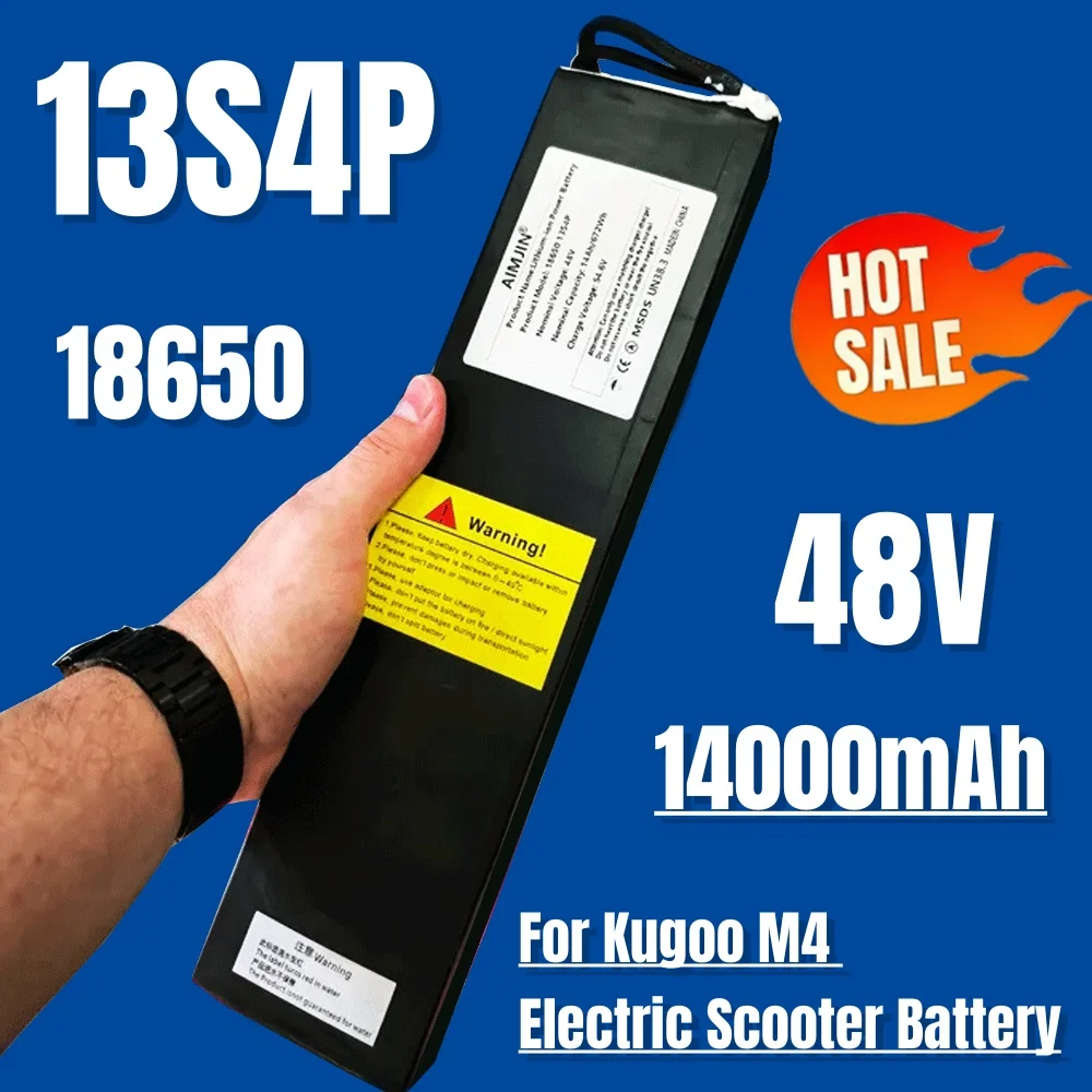 

18650 Lithium Battery 13S4P Original 48V 14000mAh for Kugoo M4/M4 Pro+Kirin Electric Scooter Powerful Motor