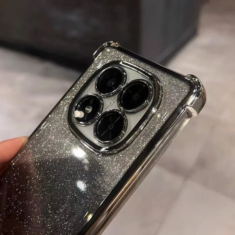 Etui na telefon OPPO A76 A74 A60 A58 A58X A57E A57S A57 A56 A55 A54S A54 4G 5G, chromowane, gradientowe, błyszczące, brokatowe, luksusowe, tylna obudowa