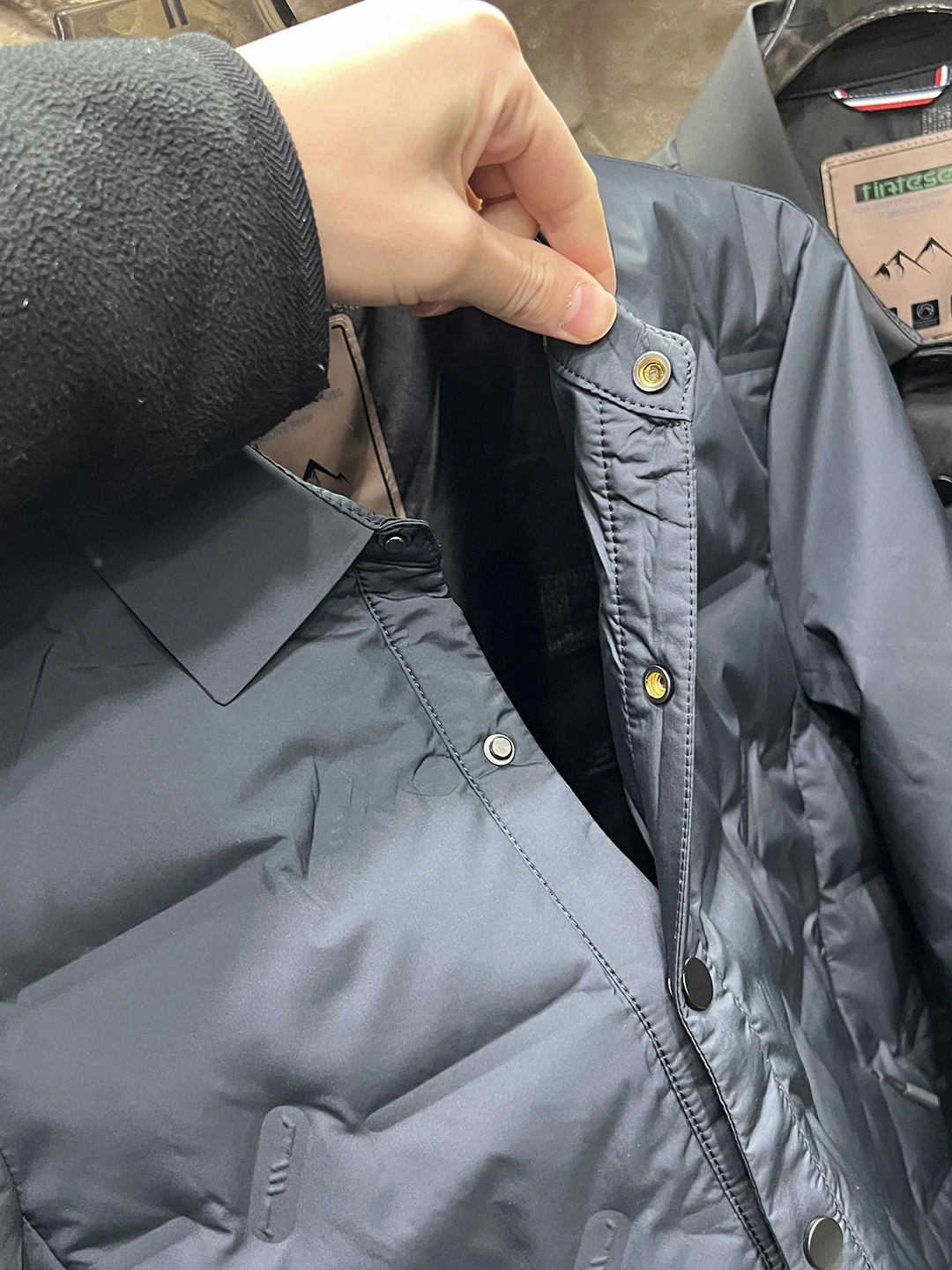 Sl Sed White Du down حشوة 90% مقاومة للماء للخريف والشتاء فاخرة وخفيفة الوزن للرجال سترة دافئة طويلة...