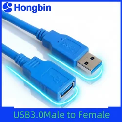 High-Speed USB3.0 Male to Female Adapter Cable 2.0 Charging Extension Line for Computer TV Printer USB Drive Hard Drive