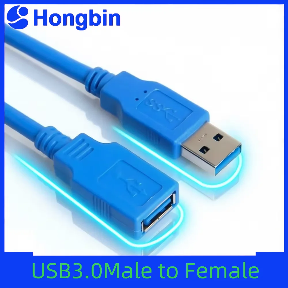 High-Speed USB3.0 Male to Female Adapter Cable 2.0 Charging Extension Line for Computer TV Printer USB Drive Hard Drive