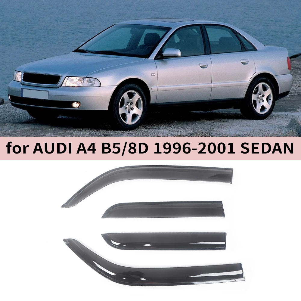 

Window Visor for AUDI A4 B5 8D SEDAN 1996 1997 1998 1999 2000 2001 Wind Deflectors Rain Guards Door Visor Vent Shades Ventvisor