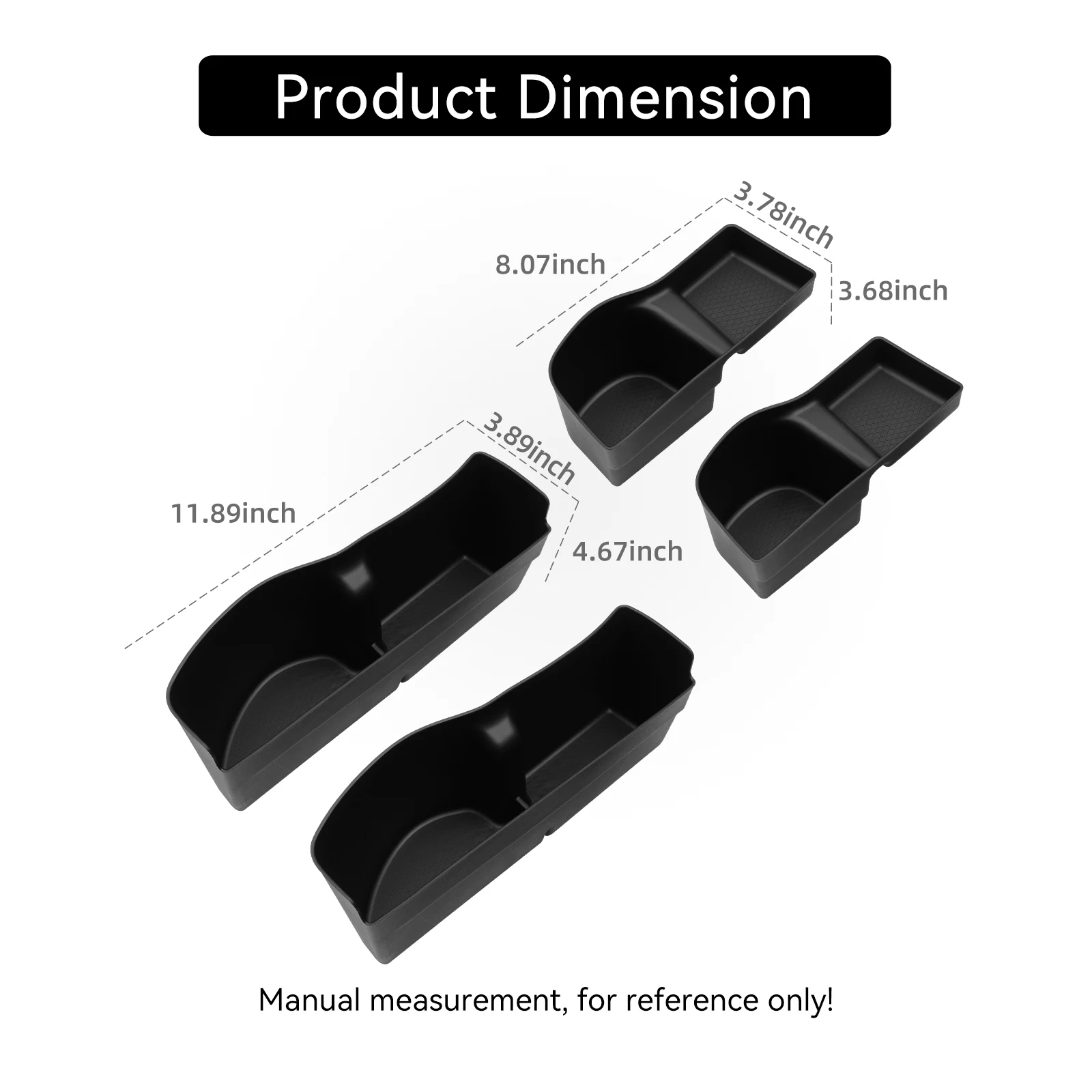 LUCKEASY Left Drive for Honda CR-V 6th Gen 2023-2026 TPE Car Door Side Storage Box Front Rear Door Handle Organizer Accessories