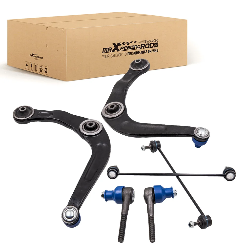 

Комплект рычагов подвески MaXpeedingrods (поперечный, продольный) + стойка стабилизатора + наконечник рулевой тяги для Peugeot 206 02- (передняя ось, нижний)