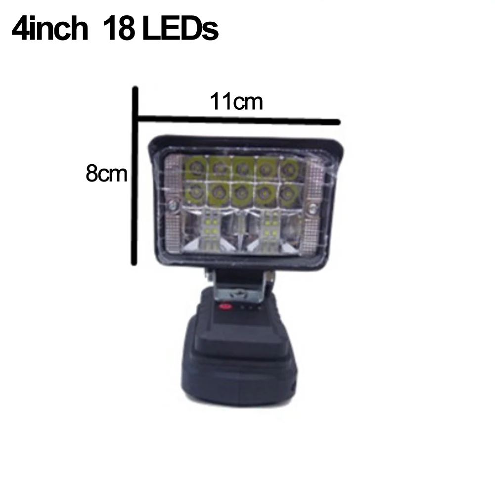 Adjustable Brightness Cordless LED Flood Light for For 18v Battery Use Perfect for Various Job Site Applications