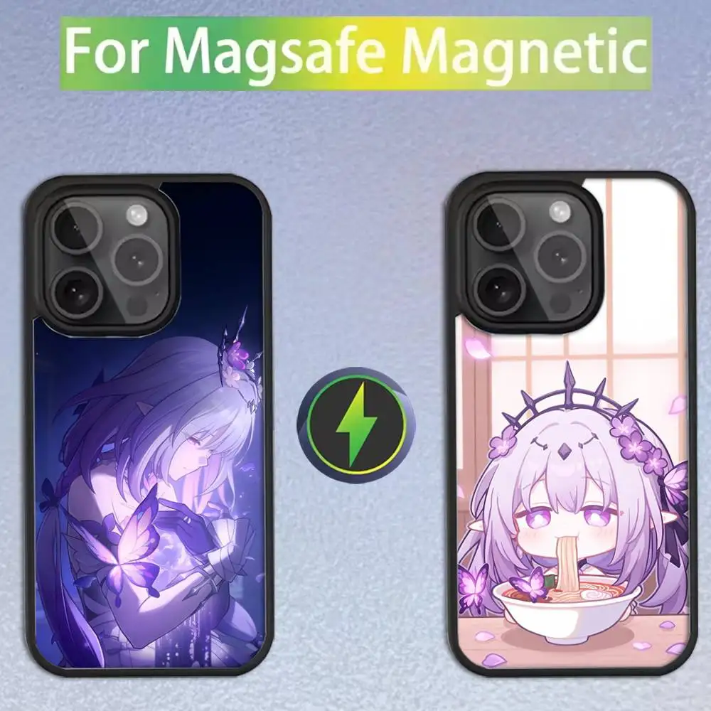 

H-Honkai Castorice Star R-Rail Phone Case For iPhone 16,15,14,13,12,11,Pro,Max,Plus,Mini,SE Magsafe Magnetic Wireless Charging