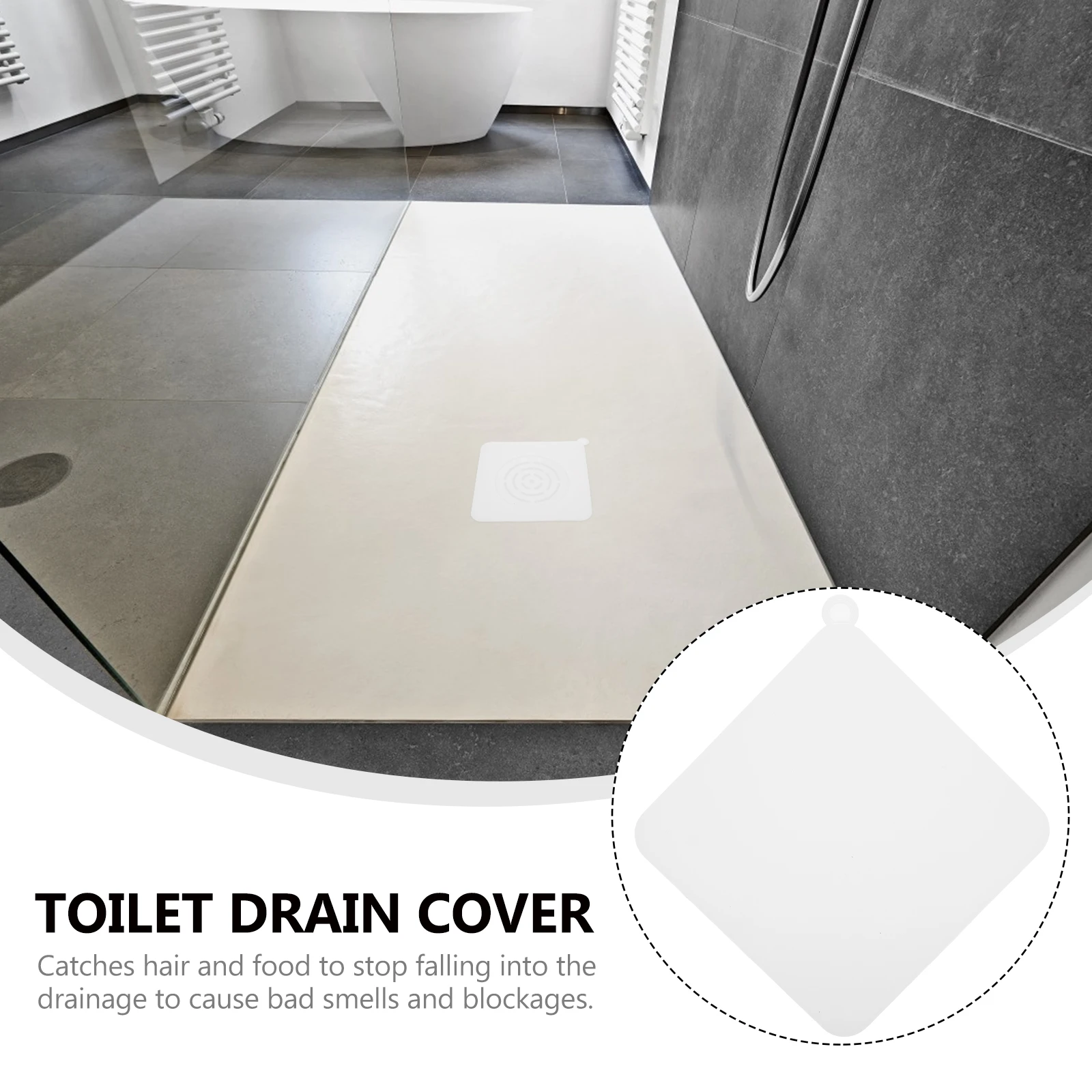 

1Pcs Silicone Toilet Drain Cover Anti-Block Hair Catcher for Bathroom Kitchen Floor Sewer Filter Covering Toilet Drain Cover