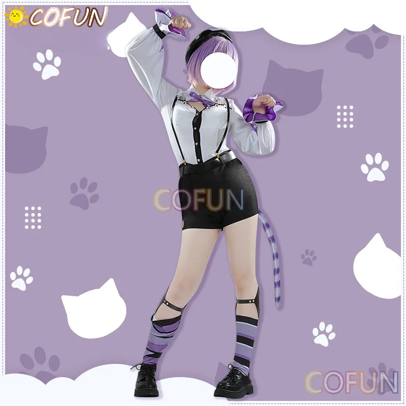 COFUN [ที่กําหนดเอง] Hololive VTube Nekomata Okyu คอสเพลย์เครื่องแต่งกายฮาโลวีนชุดผู้หญิงใหม่สูท