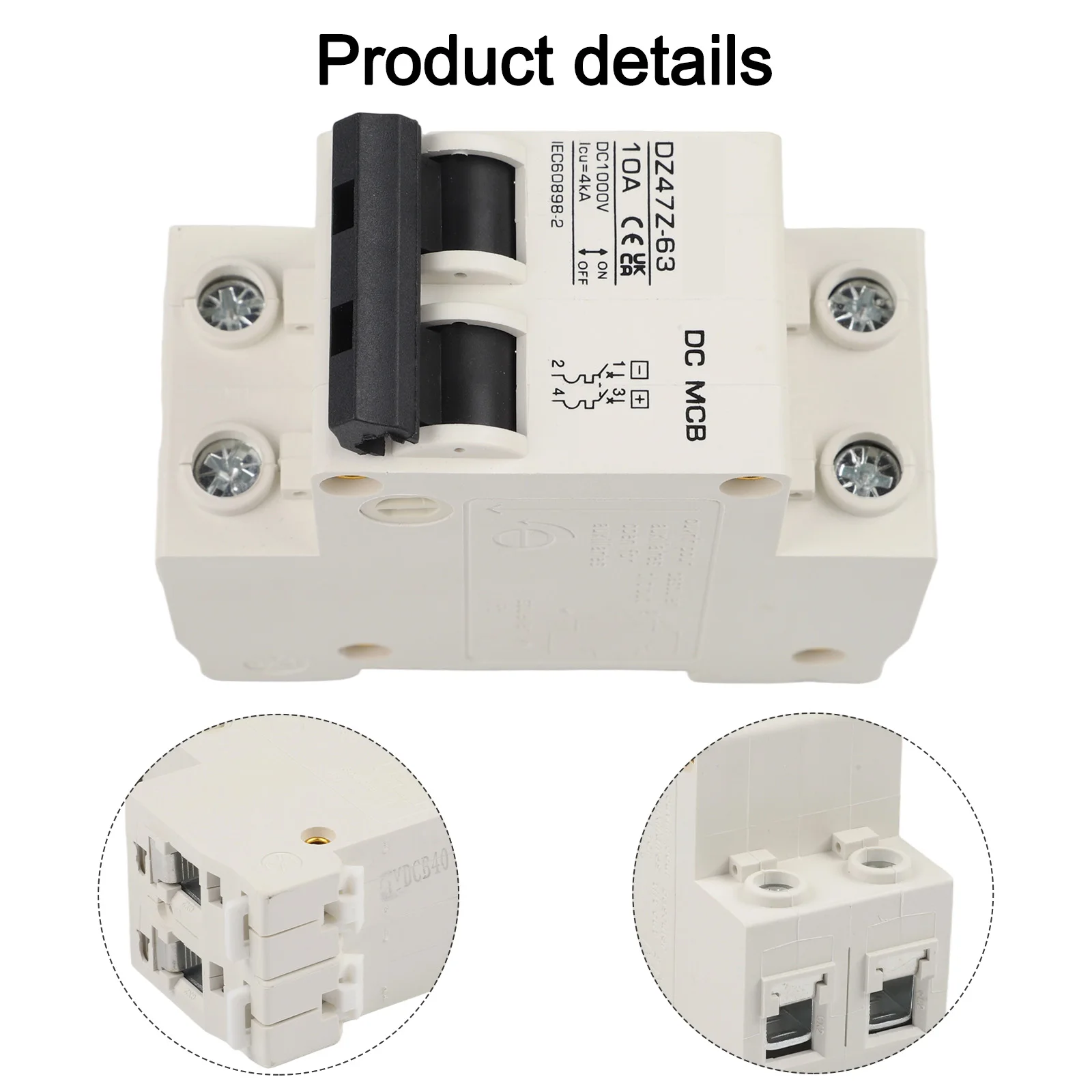 

Photovoltaic System 1000V Isolator Power Distribution Facilities Body Color White Breaking Capacity 4kA Electromagnetic Tripper