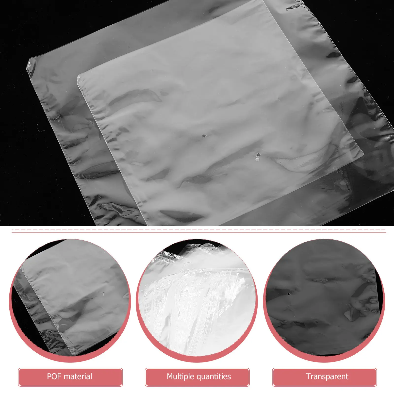 200 Pcs Transparent 6X6 inch POF Waterproof Heat Shrink Wrap for Bath Bombs Soaps DIY Crafts