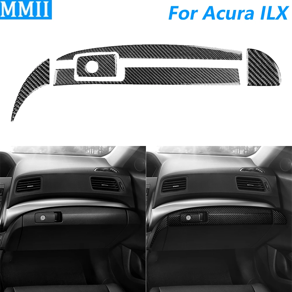 

Для Acura ILX 2012-2022: Комплект накладок из углеродного волокна на панель управления перчаточным ящиком и приборной панелью (стикеры, аксессуары для автомобиля)
