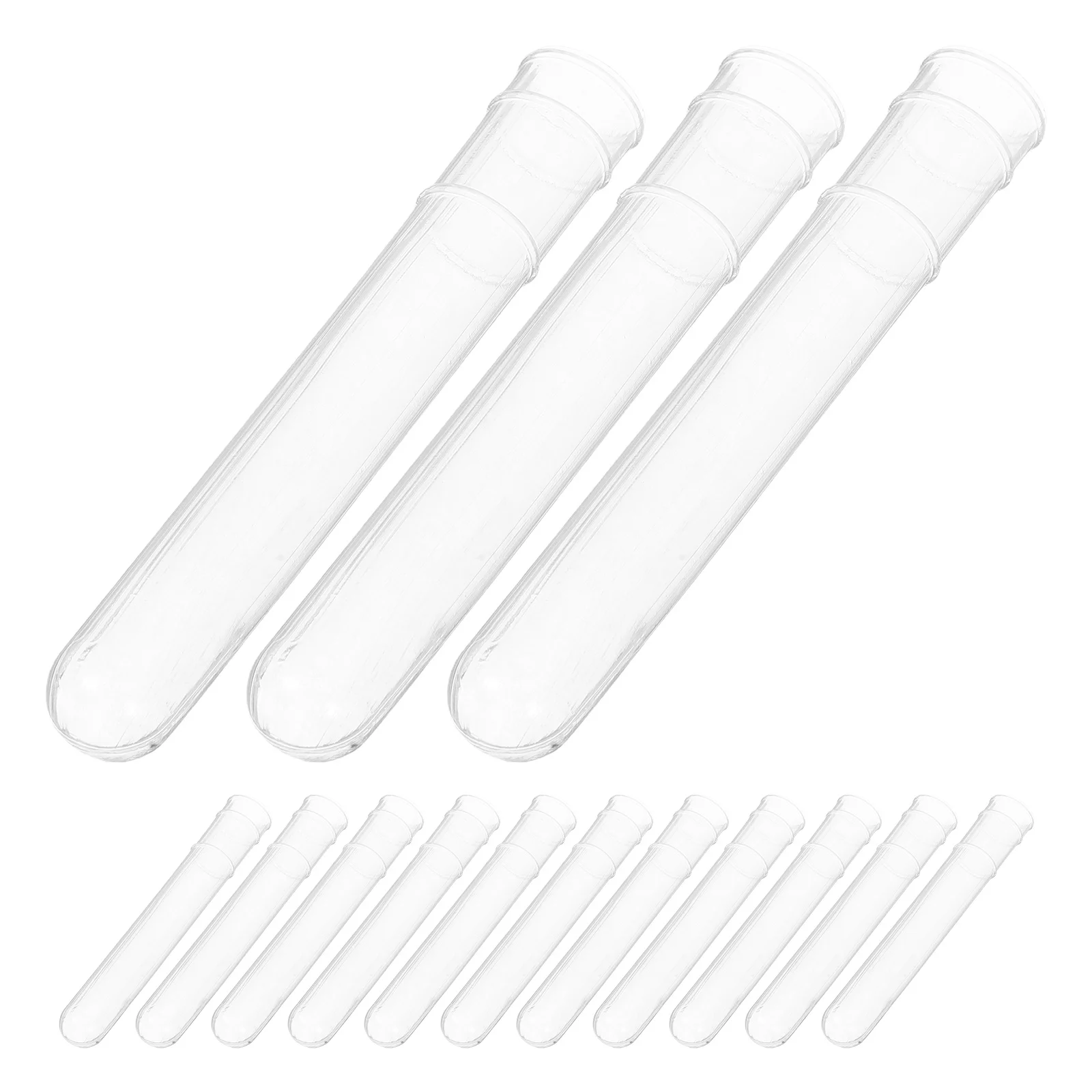 

100pcs Clear Plastic Test Tubes Small Sample Vials For Blood Collection Portable Centrifuge Tubes Scientific