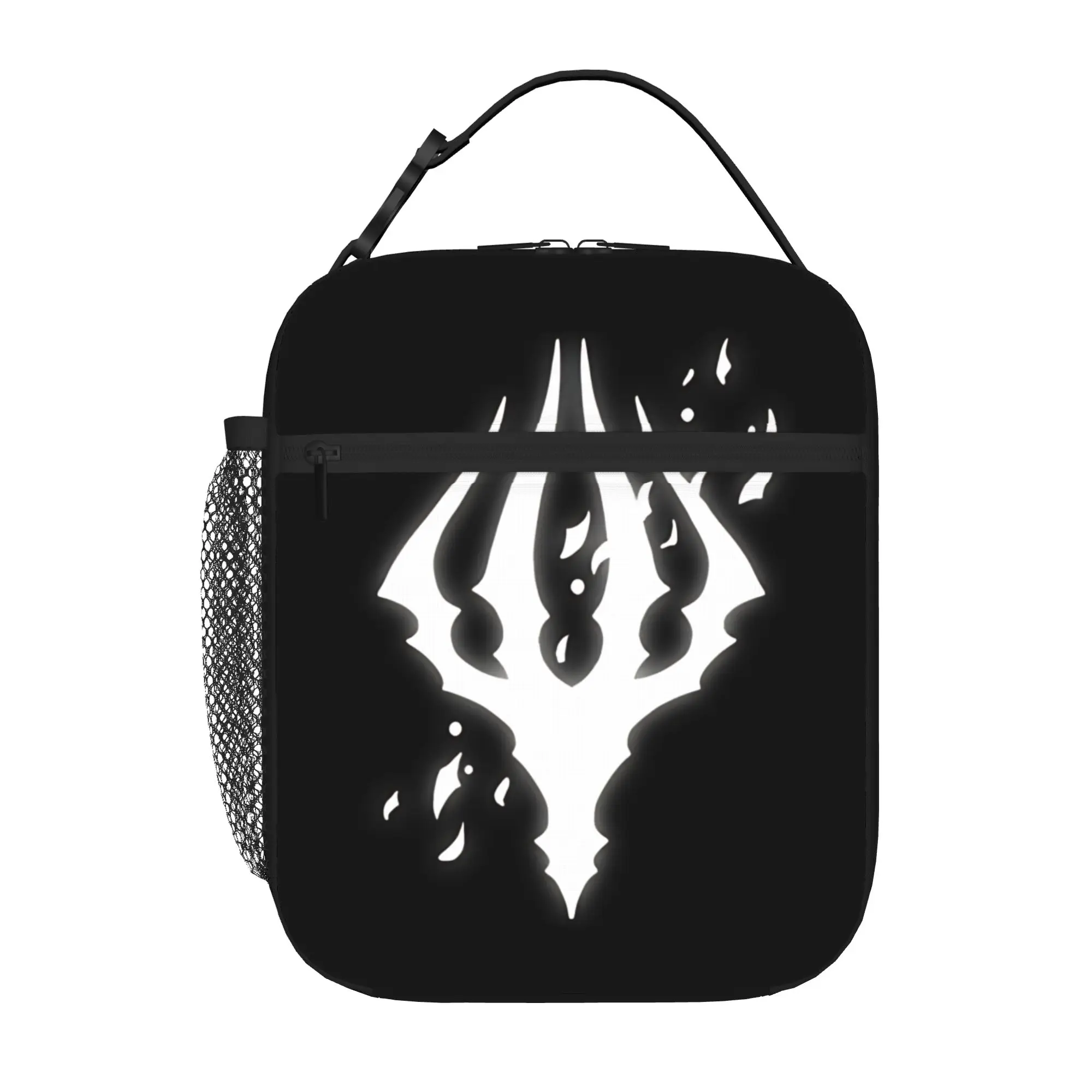 1 Piece Zipper Closure dark fantasy style Storage Bag Pocket Hollow Knight School Lunch Food Box Reusable For Lunch Food Bag