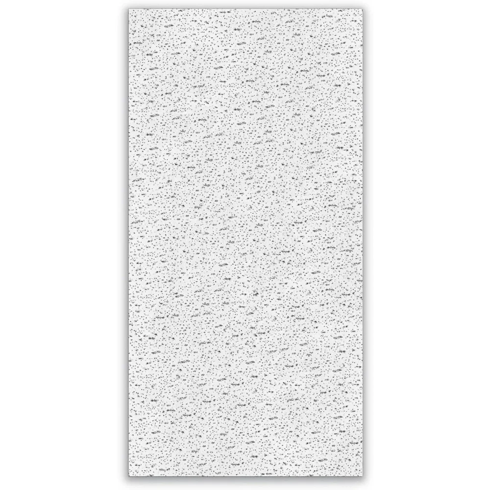 Carreaux de plafond 2x4 - 12 pcs Blanc ; Plafonds acoustiques pour grille suspendue ; FISSURED 755