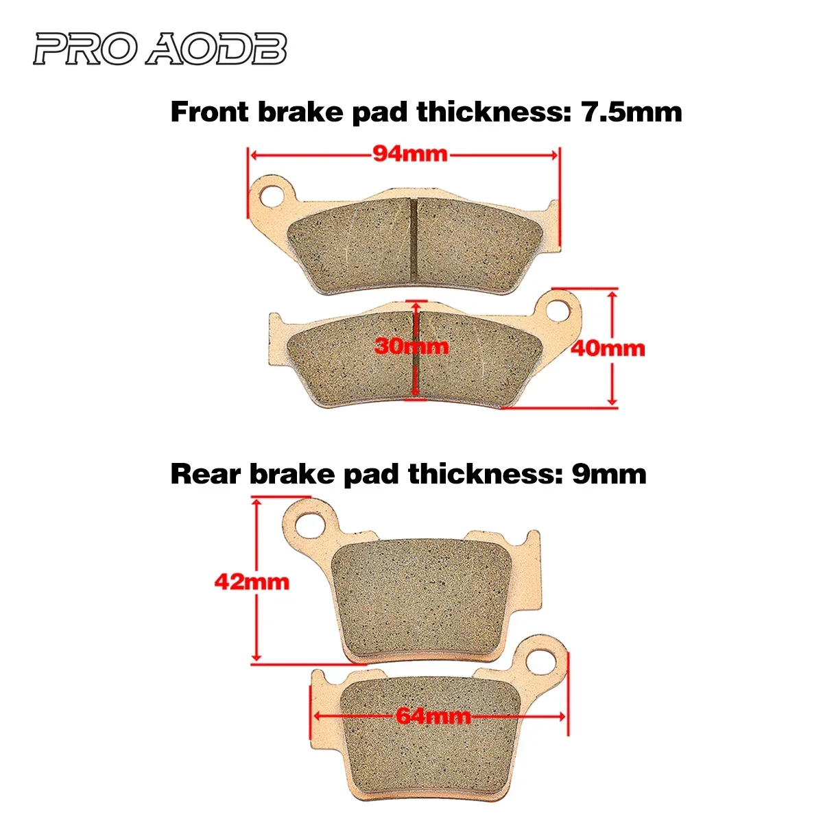 Motorcycle Front & Rear Brake Pads For GASGAS MC250 MC350F 2023 EC250 EC250F EC300 EC350F MC85 MC125 MC250F MC450F 2021 2022 23 2