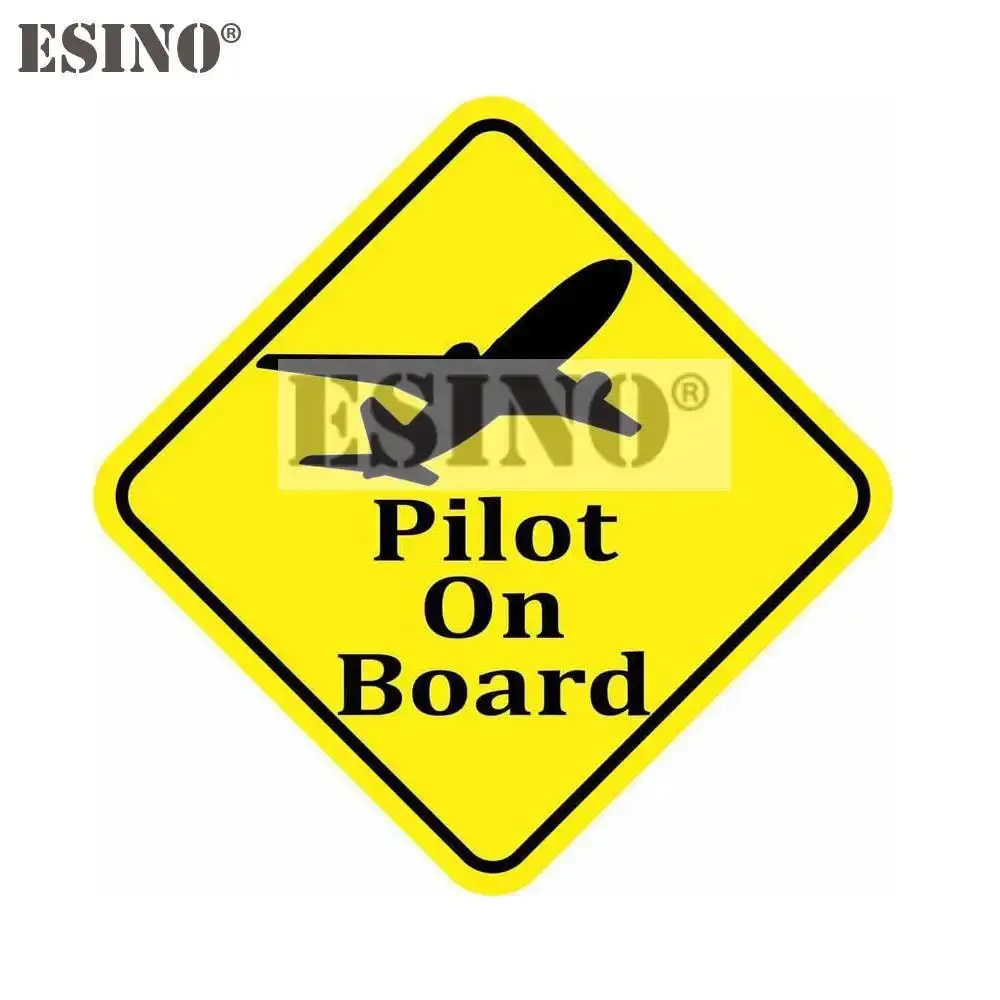 

Car Styling Creative Funny Pilot On Boarad Cartoon PVC Waterproof Car Body Sticker Pattern Vinyl