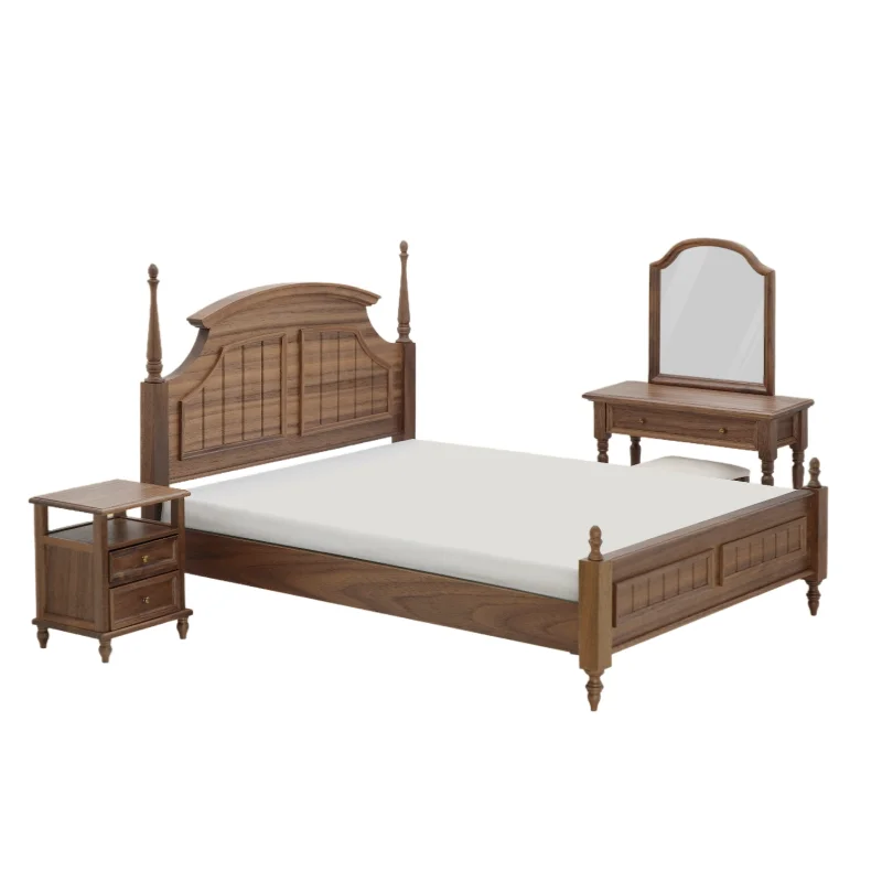 Meubles de maison de poupée en bois massif, accessoires de lit rétro, Table de chevet Bjd Blyth soldat Lol, chambre à coucher, modèle Miniature, ornement, 1/6