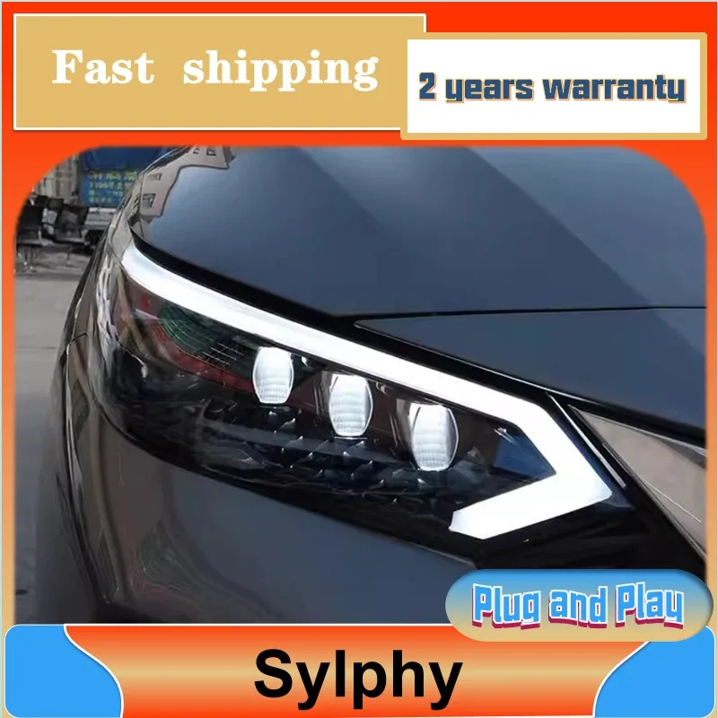 

Car Styling for Nissan Sylphy Headlamps 2020-2022 Sylphy Headlight DRL Turn Signal Low High Beam Projector Lens