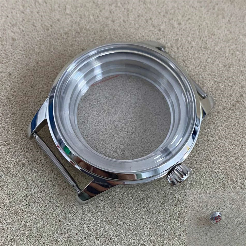 40mm Mineral Glass Stainless Steel Watch Case for NH35 NH36 NH38 4R 7S Automatic Movement 35mm Dial Mechanical NH35 Case Parts tandorio 200m diver automatic watch for men pvd case 41mm dial date nh35 movement ceramic bezel steel or rubber strap