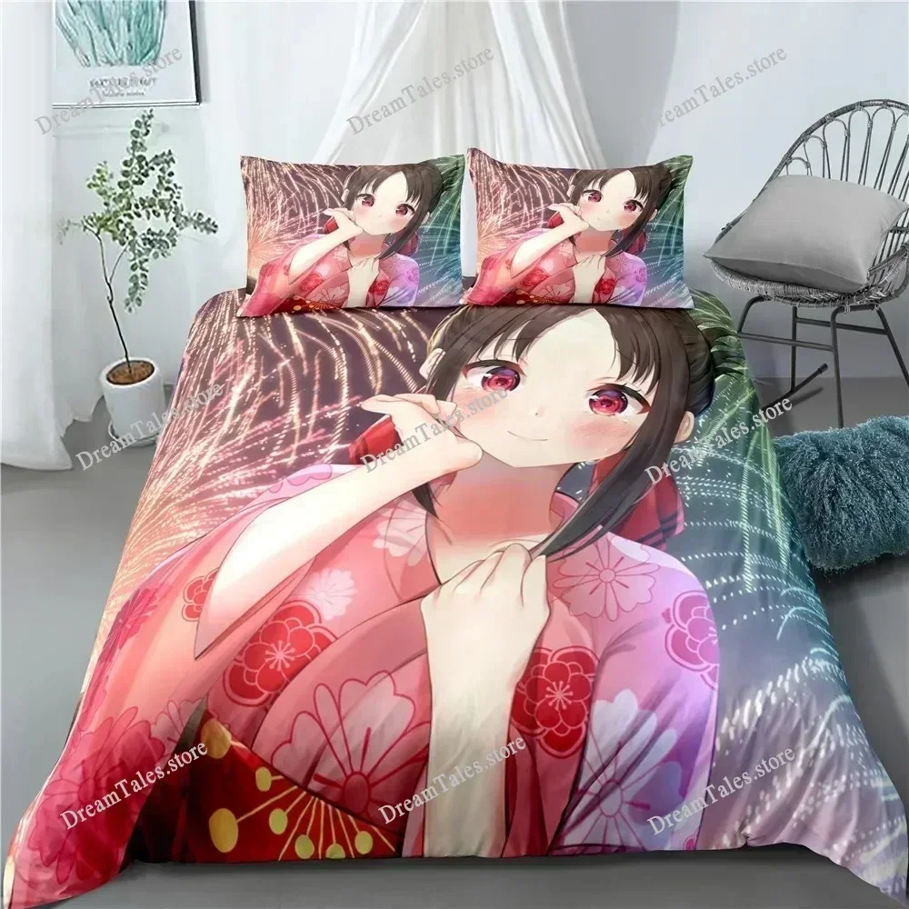 Luxury New 3D Print Anime Kaguya-sama Love Is War Duvet Cover Bedding Set Double Twin Full Queen King Adult Kids Quilt Cover963
