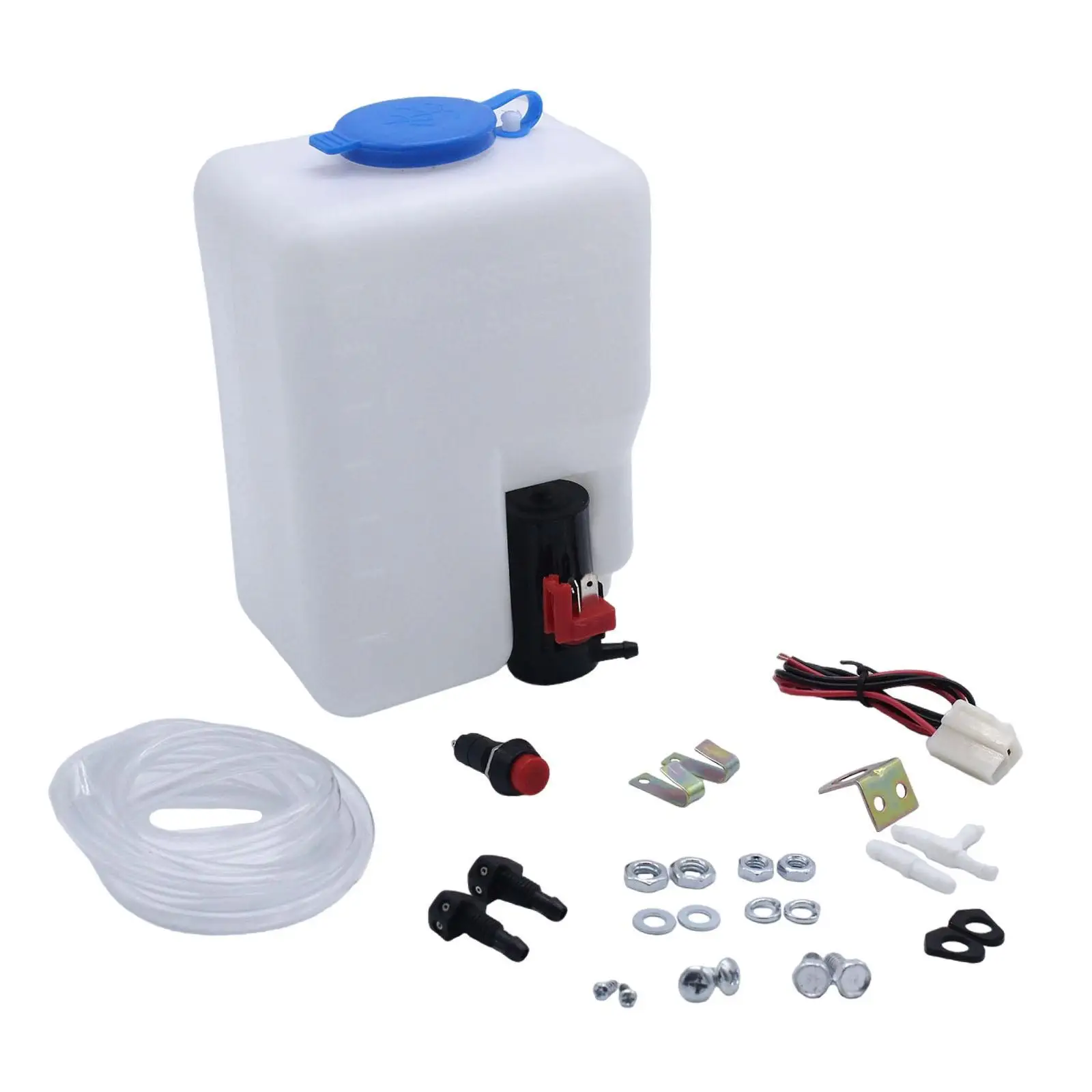 Windscreen Washer Bottle Kit Professional Fluid Reservoir Sprayer Kit Accessories Spare Parts Replaces 12V for VW Beetles