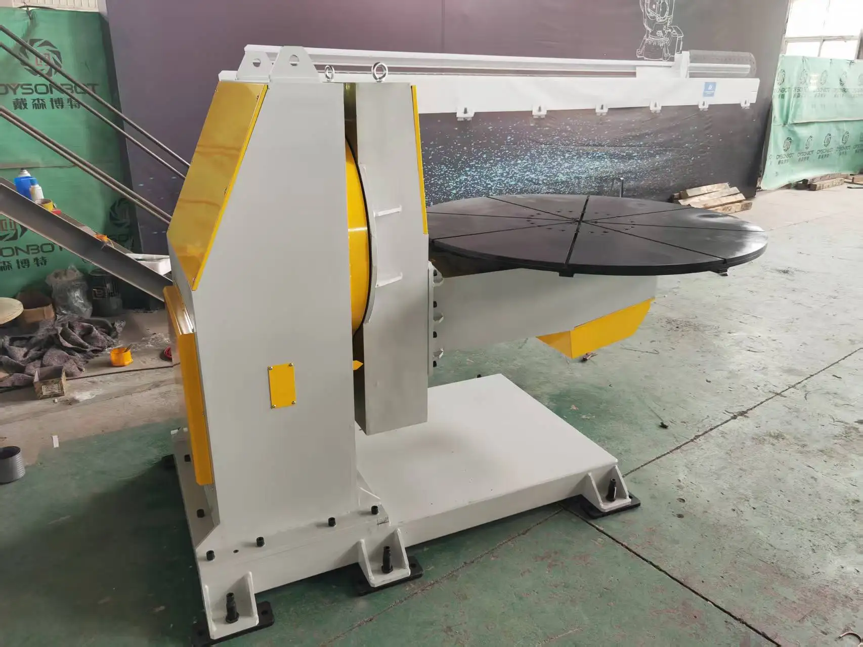 Dual-Axis L-Type Welding Positioner With Rotary Table | Heavy Duty Industrial Turntable For Robot Welding Cell