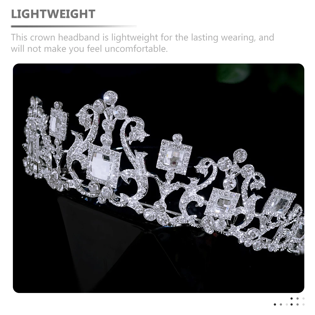 

Crystal Bridal Bride Rhinestone Zinc Alloy Ladies Wedding Bride Crown Headpiece Crown Accessories Baroque Style